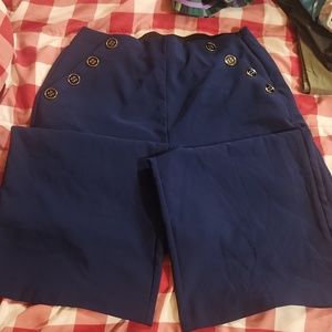 Size 14 Wide Leg Blue Dress Pants